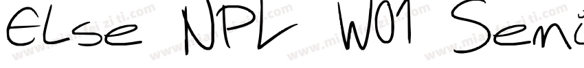 Else NPL W01 Semibold字体转换